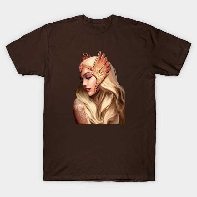 She-Ra with Broskull Tattoo Character Art V.1 Smaller Design T-Shirt by CastleBroskull